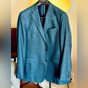 Hickey Freeman Green Wool Blazer